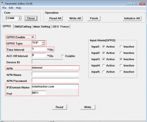 set VT600 via parameter editor