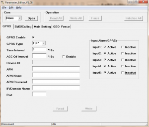 configuration of all functions vehicle GPS tracking device