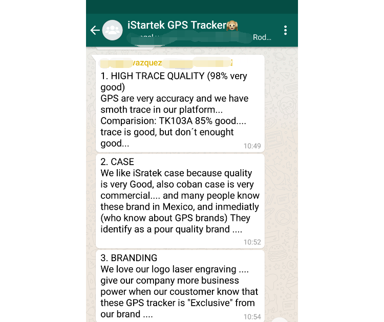 Mexico customer feedback of gps tracker