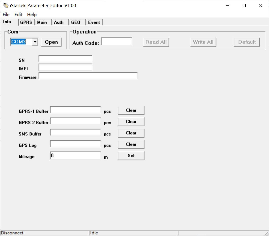 How to setup vehicle gps tracking via Parameter Editor?